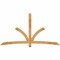 Ekena Millwork Davenport Rough Sawn Timber Gable Bracket, Western Red Cedar, 96"W x 52"H x 2"D x 4"F, 13/12 Pitch GBW096X52X0204DAV00RWR - alternate 1